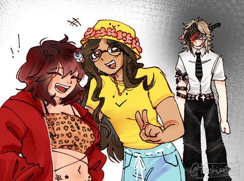 €60 (simple shading halfbody + 2 extra characters)